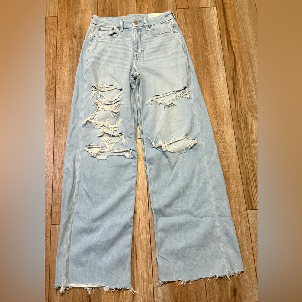 Distressed Light Blue Women's Jeans